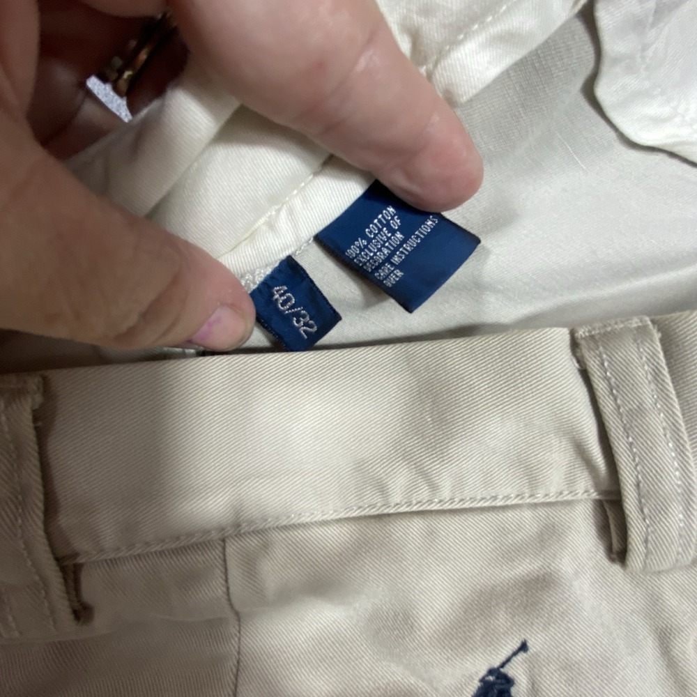 Polo Ralph Lauren Ethan Pant 40x32 Mens Khaki Chinos Pleated Front Preppy Dad - Picture 6 of 10